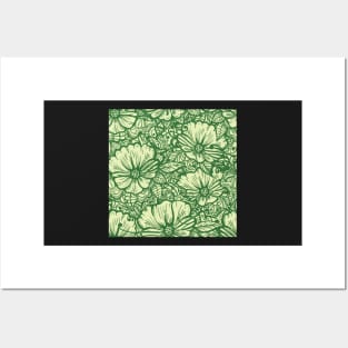 Hand Drawn Flower Seamless Pattern Posters and Art